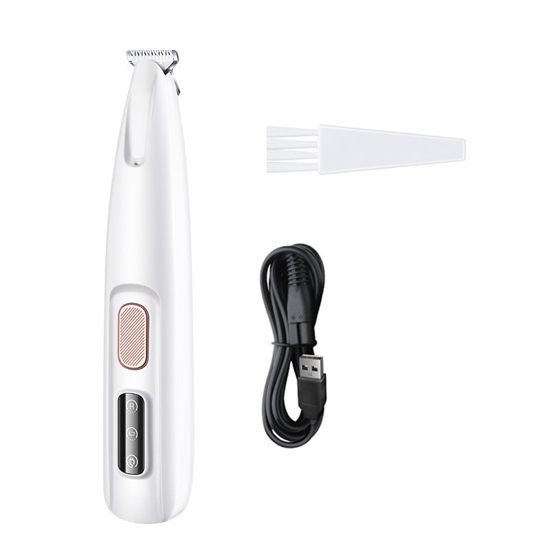 Pet Paw Trimmer with LED Light & Display – Cordless Waterproof Dog Hair Clipper